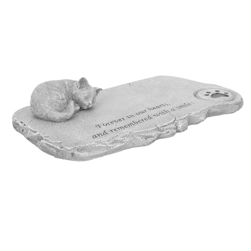 ibasenice Katzen Grabstein Gedenkstein Für Haustiere Niedlicher Katzenkopf Aus Witterungsbeständigem Resin Für Garten Und Außenbereich Liebevolles Für Verstorbene Katzen von ibasenice