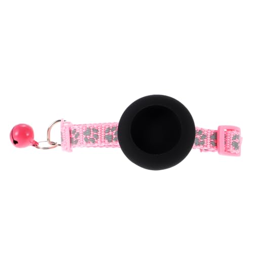 ibasenice Katzenhalsband Glocke Stichworte im Freien für Katzen für Haustiere Kragen Tracer Haustierhalsband reflektierendes Tracer-Haustierhalsband Katzenhalsbänder Nylon Rosa von ibasenice