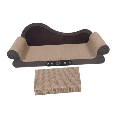 ibasenice Katzenkratzbrett Sofa Indoor Katzenspielzeug Katzen Kätzchen Kratzpad Wiederverwendbarer Katzenkratzer Karton Katzenkratzpads Kätzchen Kratzcouch Katzenzubehör Wellpappe von ibasenice