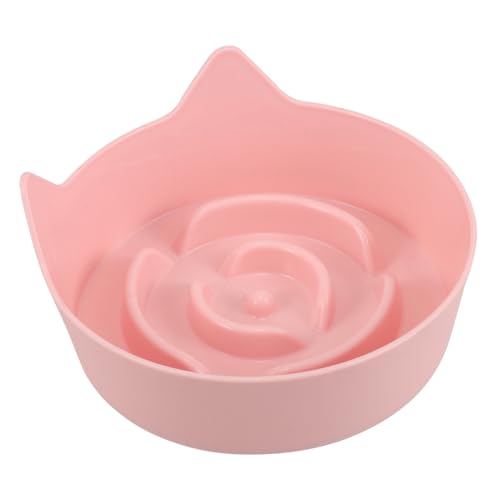 ibasenice Katzennapf Slow Bowl Feeder Für Hunde Flache Kätzchenschüssel Kleiner Hundenapf Slowfeeder Für Hundefutter Trinknapf Für Katzen Kleiner Futternapf Haustiernapf Plastik Rosa von ibasenice