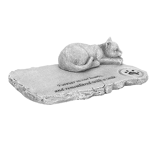 ibasenice Katzenschmuck Haustier Katzen-denkmal Grabstein Schwarze Katzenverzierung Thematisiert Katze-Garten-Statue Katzen-gedenkschmuck Schlafkatze Denkmal Grey Harz ibasenice Katzenschmuck Haustier Katzen-denkmal Grabstein Schwarze Katzenverzierung Thematisiert Katze-Garten-Statue Katzen-gedenkschmuck Schlafkatze Denkmal Grey Harz von ibasenice