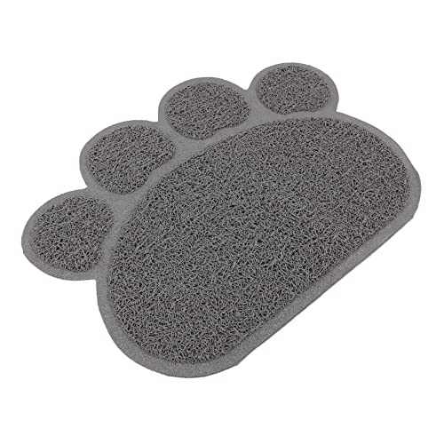 ibasenice Katzenstreu Matte Katze Wohnungskatzen für Wurf drinnen Pads katzenfutter pad Haustier -Fütterungsmatte kleine katzenstreumatte Katzenfütterungsmatten Katzentoilette PVC Grau von ibasenice
