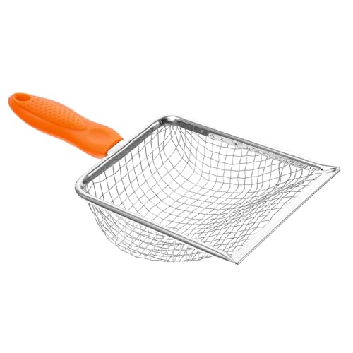 ibasenice Katzenstreuschaufel Tragbare Kotschaufel mit Filterdesign Leicht und Ergonomisch für Katzenklo und Reptilienstreu Orange von ibasenice