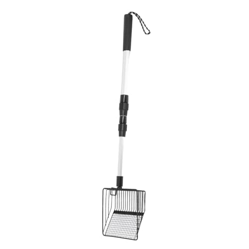 ibasenice Katzenstreuschaufel aus Metall mit Einstellbarem für Katzentoiletten und Hühnerställe Ergonomisches Design Langlebige Konstruktion Effizientes von ibasenice
