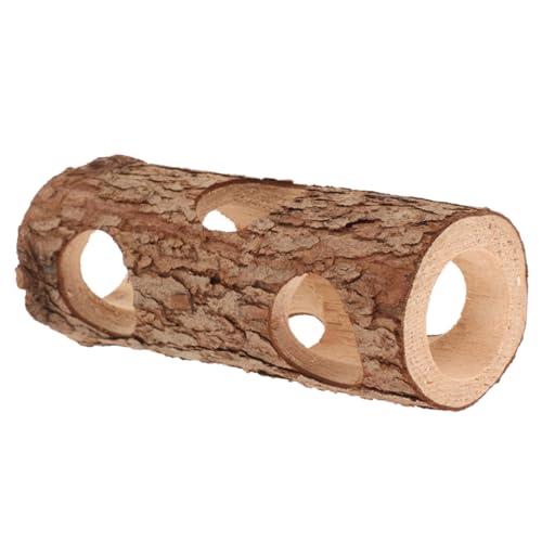 ibasenice Kauen Käfig Baum Meerschweinchen Verbirgt Sich Zubehör Hamstertunnel Hamsterhaus Röhren Ratte Verstecken Hase Hamster -versteck Klein Winzig Holz Coffee von ibasenice