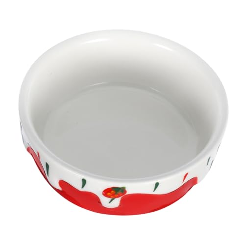 ibasenice Keramiknapf Für Hamster Wassernapf Für Hamster Kaninchengerichte Wasserschale Futternapf Für Kleintiere Hase Wassernapf Rattenfutter Futternapf Für Ratten Keramikschale Rot von ibasenice