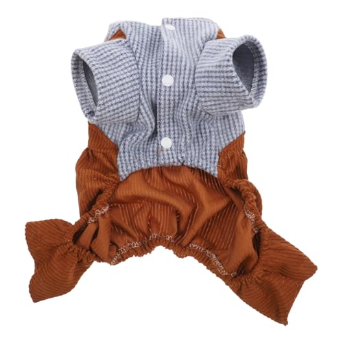 ibasenice Kleidung für Haustierhunde warme Jacke Haustierzubehör für Hunde Kostüm kleines hundezubehör Party lustig hundemantel Dog Raincoat Hunde-Overalls Haustier warme Outfits Cord Coffee von ibasenice