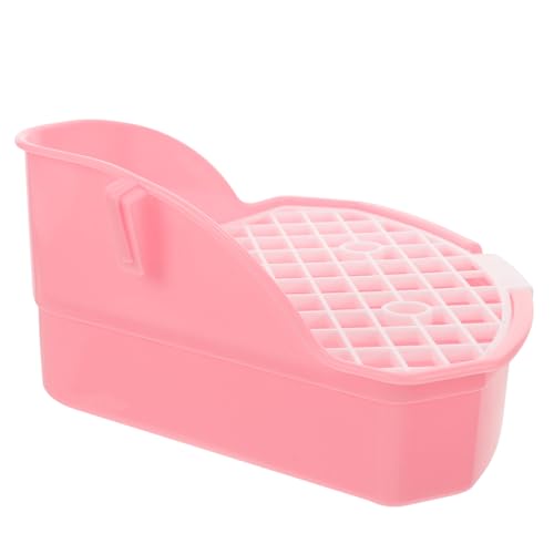 ibasenice Kleine Tier Toilette Ecktoilette für Kaninchen und Kleintiere Wiederverwendbare Wurfablage Stilvollem Design für Ausbildung von Haustieren von ibasenice