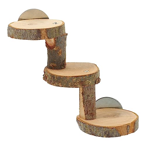 ibasenice Kleine Tierplattform aus Holz Rotierende Vogelspielzeugleiter für Hamster Mäuse und Sittiche Bewegung und Spielverhalten im Käfig ibasenice Kleine Tierplattform aus Holz Rotierende Vogelspielzeugleiter für Hamster Mäuse und Sittiche Bewegung und Spielverhalten im Käfig von ibasenice