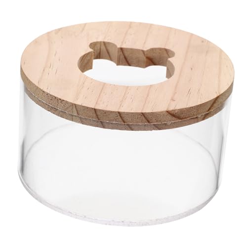 ibasenice Kleine Transparente Badewanne für Hamster und Chinchillas Wiederverwendbare Sandbadbox für Tägliche Pflege Reinigen und Langlebig von ibasenice