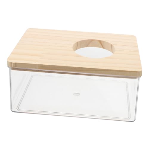 ibasenice Kleiner Tierkäfig Hamster Toilette transparenter Hamsterkäfig Hamster verbirgt Sich Sand für Hamsterbad Badewanne für Haustiere Frettchenbadewanne Chinchilla-Badehaus das Haustier von ibasenice