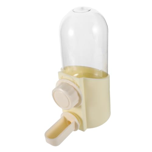 ibasenice Kleiner Trinkbrunnen für Haustiere Wasserversorger für Vögel Taubenfütterungsbecher Taubenwasserspeisendispenser Wasserspender für Papageien Wachtel-Feeder Taubentrog Plastik Beige von ibasenice