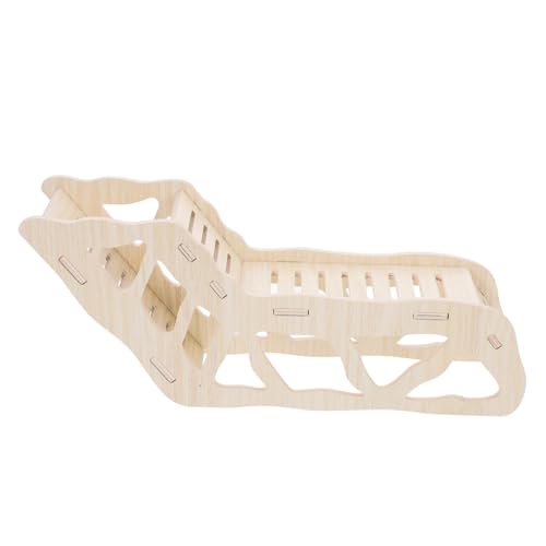 ibasenice Kleintier holzleiter Hamster Kletterspielzeug mit Versteck Natürliches Nagerhaus für Hamster Meerschweinchen und Kleine Haustiere Robust und Gesundheitsfördernd für Ruhe und Spiel von ibasenice