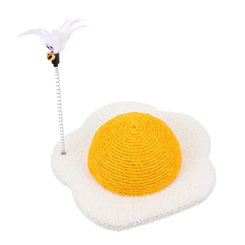 ibasenice Kratzball Katzenminze Rundes Egg Yolk Design Verschleißfestes Kratzbrett Stabiler Kratzball für Katzen Langlebiges Katzenspielzeug zur Beschäftigung und Zufällige von ibasenice