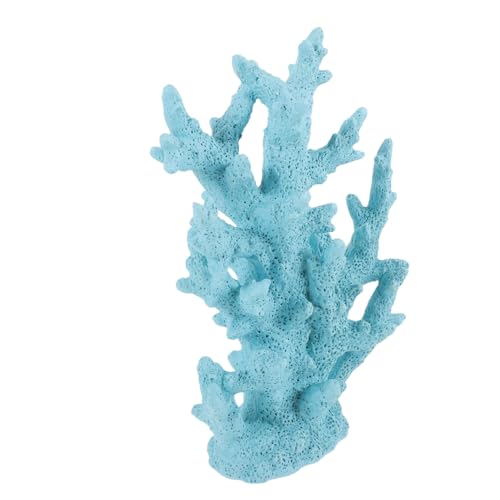 ibasenice Künstliche Korallen Aquarium Dekoration Resin Ornament Blau Leicht Langlebig Wasserfest für Süß Meerwasserfische Kleine Stilvolles Aquarium-Accessoire von ibasenice