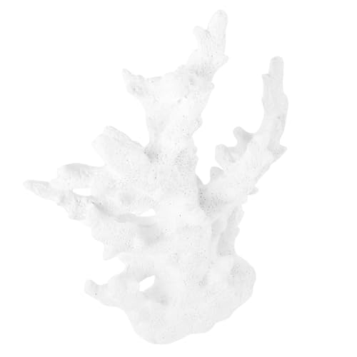 ibasenice Künstliche Korallen Aquarium Dekoration aus Resin Leichtes Kleines Fischbecken Ornament für Teich und Aquarium Mediterrane Weiße für Stilvolle Unterwasserlandschaft von ibasenice