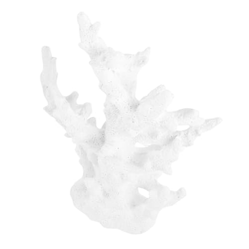 ibasenice Künstliche Meeresdekor Aquarium Dekoration Resin Korallen Ornament Fisch Tank Deko Leicht und Mediterrane Weiße Korallen für Aquarien Einfach zu Platzieren und Pflegen von ibasenice