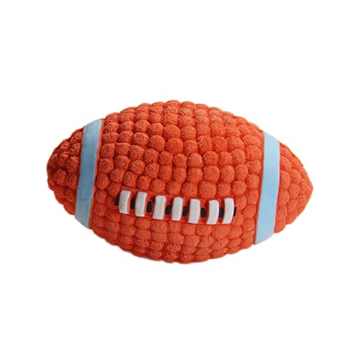 ibasenice Langlebiges Quietschendes Hundespielzeug Rugby-Ball aus Geruchlosem Latex Kleiner Kauspielzeugball für Welpen Fördert Zahnpflege und Zerstörerisches Verhalten von ibasenice