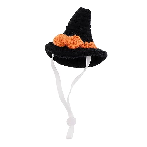 ibasenice Leichte Mini Hexenhut Strickmütze für Kleine Haustiere Hamster Chinchilla Halloween Kostüm Accessoire Niedlich und Bequem von ibasenice