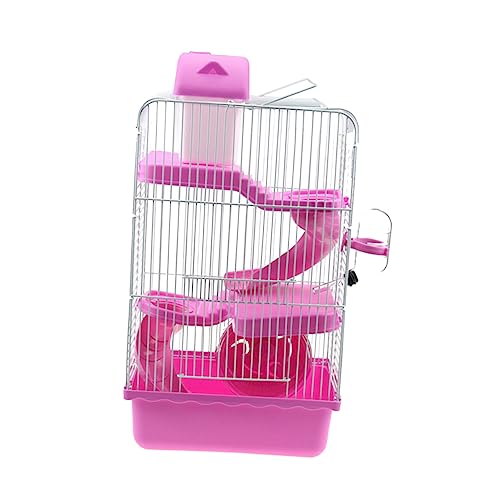 ibasenice Luxuriöser Hamsterkäfig Rosa Tragbares Haustierhaus mit Mehrstöckiger Atmungsaktiv und Langlebig für Hamster und Kleine Haustiere ibasenice Luxuriöser Hamsterkäfig Rosa Tragbares Haustierhaus mit Mehrstöckiger Atmungsaktiv und Langlebig für Hamster und Kleine Haustiere von ibasenice
