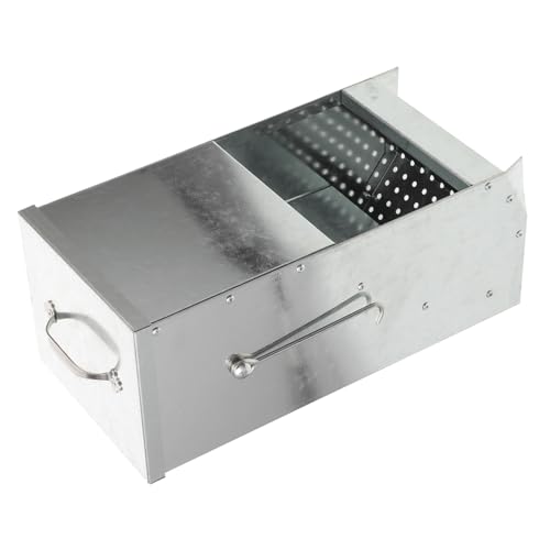 ibasenice Metallrahmen Heuraufe Futterspender mit Deckel und Haken für Kaninchen Meerschweinchen Hühnerkäfige Platzsparend Vielseitig Montierbar Komfortables Füttern Kleiner Tiere Innen und von ibasenice