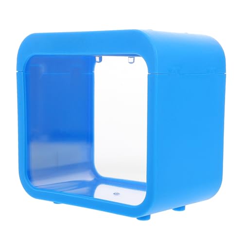 ibasenice Mini Aquarium mit Integriertem Licht Kleines Dekoratives Betta Fischbecken Platzsparendes Desktop Aquarium mit Japanischer Deko Einfach zu Reinigen und Pflegen für Kleine von ibasenice