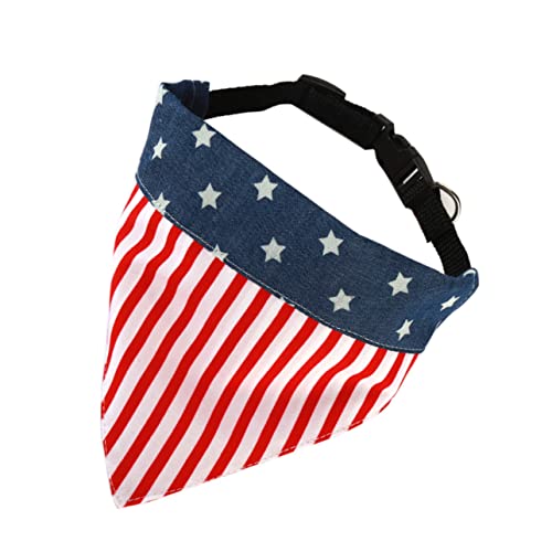 ibasenice Multifunktionales Hundehalsband Aus Baumwolle Mit Amerikanischem Flaggenmuster Design S Für Hundedress Up Und Dekoratives Zubehör Für Haustiere von ibasenice