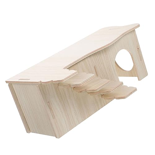 ibasenice Nagerhaus aus Holz mit Rampe und Mehreren Kammern Kleintierversteck für Hamster und Meerschweinchen Stressreduzierendes Leicht zu Reinigendes Hideout Komfortables Zuhause für ibasenice Nagerhaus aus Holz mit Rampe und Mehreren Kammern Kleintierversteck für Hamster und Meerschweinchen Stressreduzierendes Leicht zu Reinigendes Hideout Komfortables Zuhause für von ibasenice