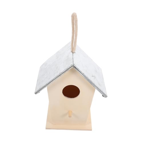 ibasenice Outdoor Vogelhaus aus Holz mit Metallverstärkung Wetterfestes Nisthaus für Tauben und Kleine Aufzuhängen für Garten und Terrasse von ibasenice