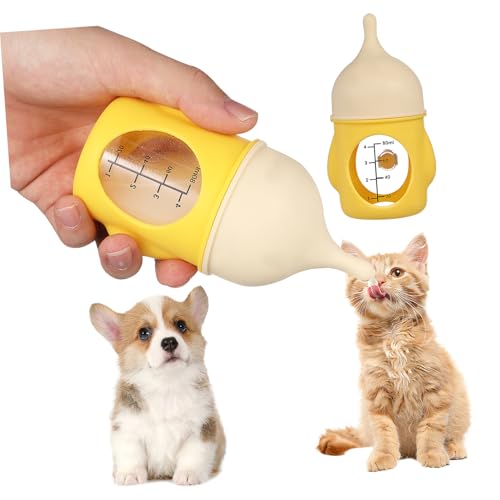 ibasenice PET-Flasche aus Fütterung Welpenflaschen Kätzchenflaschen zum Stillen klein katzenpflege Hundeflasche Kätzchen mit der Flasche füttern Kätzchen Milchflasche Kieselgel Yellow ibasenice PET-Flasche aus Fütterung Welpenflaschen Kätzchenflaschen zum Stillen klein katzenpflege Hundeflasche Kätzchen mit der Flasche füttern Kätzchen Milchflasche Kieselgel Yellow von ibasenice