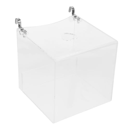 ibasenice Papagei Badewanne Haustier Papageien Badewanne Modern Haustier-vogelbadekäfig Vogelbadwürfel Badezubehör Vogeltränkebecken Kleine Vogeltränke Für Käfig Acryl Transparent von ibasenice