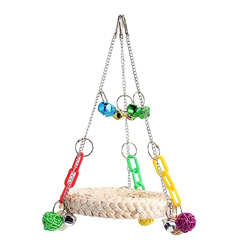 ibasenice Papageienschaukel Vogel Papageien Swing Kauspielzeug Für Vogelpapageien Hängematte Beißen Hängend Vogelspielzeug Beissen Papageienspielzeug Kauspielzeug Für Vögel Klebrig Colorful von ibasenice