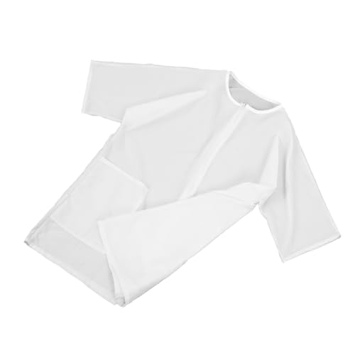 ibasenice Pet Grooming Smock Weißes Arbeitskleid für Hundebad Pflegejacke mit Mehreren Taschen für Pet Schools und Friseure Antistatisch von ibasenice