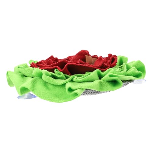 ibasenice Pet Sniffing Pad Klein Für Schnuppern Hundetraining Fütterung Füttern Langsam Größe Nahrungssuche Hundematten Hündchen Pfote Nasentraining Schnüffelpad Welpe Rot Filzstoff von ibasenice