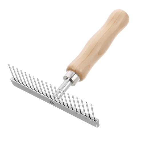 ibasenice Pferde Dematting Robuster Entfilzungskamm mit Ergonomischem Holzgriff Effektives Pflegewerkzeug für Pferde Kühe und Vielseitiges Grooming Tool für Jede Tierpflege von ibasenice