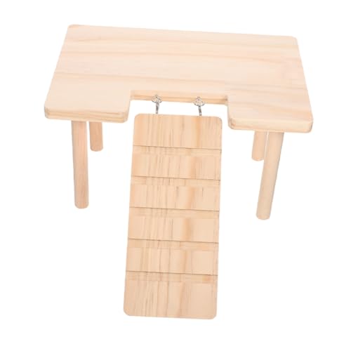 ibasenice Hamster Käfig Plattform Mit Kletterrampe Multifunktionale Holzstruktur Für Kleine Tiere Erhöhtes Spiel Und Ruheareal Für Hamster Und Meerschweinchen von ibasenice