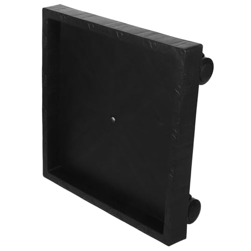 ibasenice Quadratisches Blumentopftablett Tabletts Pflanzuntersetzer quadratisch Rollen Steht Pflanzschale bloomcar Pflanzenroller Innenpflanzen Stehen mit Rädern Topftablett mit Rad Black von ibasenice