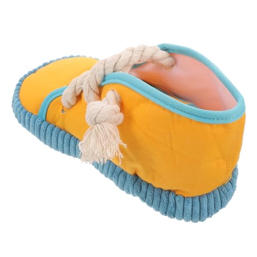 ibasenice Quietschendes Hundekauspielzeug Schuhform Beißfestes Teething Chew Toy für Zahnpflege Interaktives Kauspielzeug für Welpen Langlebig Leicht zu Reinigen Fördert Gesunde und von ibasenice