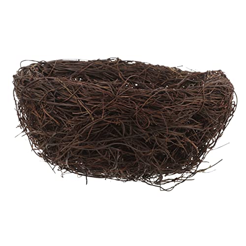 ibasenice Rattan Dekoration Handgefertigtes Künstliches Nest Für Garten Und Fotografie Rustikales Design Für Kleine Und Urlaubs Oder Hochzeitsdeko von ibasenice