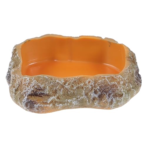 ibasenice Reptilien Futternapf aus Langlebigem Resin für Terrarien für Eidechsen Geckos Schildkröten und Andere Kleintiere Futter ibasenice Reptilien Futternapf aus Langlebigem Resin für Terrarien für Eidechsen Geckos Schildkröten und Andere Kleintiere Futter von ibasenice