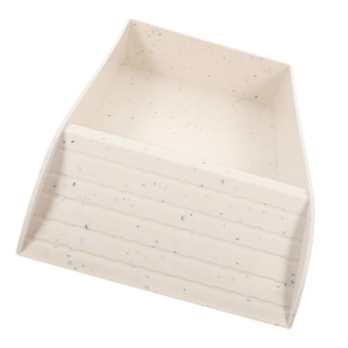ibasenice Reptilien Futternapf mit Rampe Multifunktionale Plastikkonstruktion für Schildkröten Aquatische Tierpflege Badeschale und Futterstation für Terrarien und Aquarien Granite Grey von ibasenice