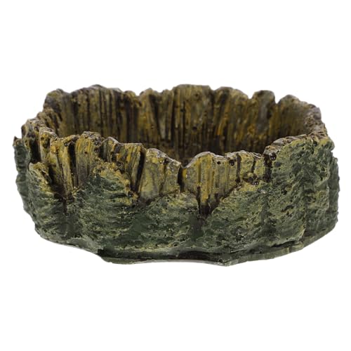 ibasenice Reptilien Futterschale Holzoptik Wasserschale für Eidechsen und Andere Kleintiere Harzmaterial zu Reinigen Bewegen für Terrarien ibasenice Reptilien Futterschale Holzoptik Wasserschale für Eidechsen und Andere Kleintiere Harzmaterial zu Reinigen Bewegen für Terrarien von ibasenice