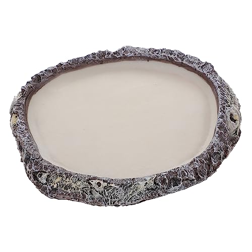 ibasenice Reptilien Wassernapf und Futterschale aus Hochwertigem Resin Glatt und Auslaufsicher Vielseitig Einsetzbar für Schildkröten Eidechsen und Schlangen Leicht zu Reinigen mit ibasenice Reptilien Wassernapf und Futterschale aus Hochwertigem Resin Glatt und Auslaufsicher Vielseitig Einsetzbar für Schildkröten Eidechsen und Schlangen Leicht zu Reinigen mit von ibasenice