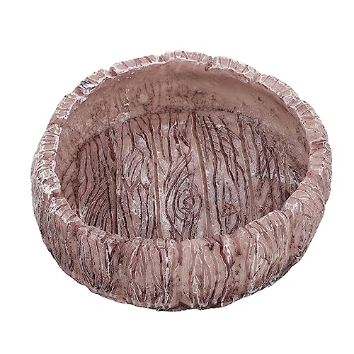 ibasenice Wasserschale für Reptilien aus Harz Futternapf für Schildkröten Gecko und Eidechsen Kompakte Größe Einfach zu Reinigen von ibasenice