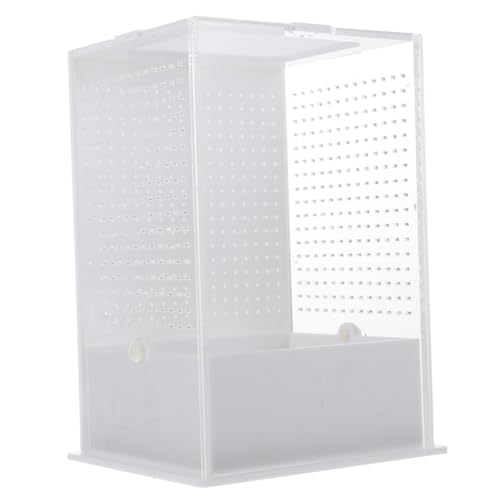 ibasenice Reptilien Zuchtbox mit Belüftungsöffnungen Transparente Fütterungsbox für Eidechsen Spinnen Geckos und Terrarium für Reptilienliebhaber von ibasenice