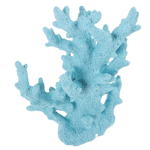 ibasenice Resin Korallen Deko Aquarium Ornamente Naturnahe Fisch Tank Dekoration Leichtes Blaues Korallenmodell Mediterrane Kunstkoralle für Fischbecken und Aquarien von ibasenice