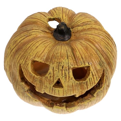 ibasenice Resin Kürbis Reptilienversteck Dekoration für Terrarium Aquarium Kreatives Versteck für Schlangen Echsen Halloween Inspiriertes Design Ornament für Reptilienhabitaten von ibasenice