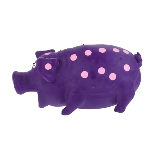 ibasenice Robustes Kauspielzeug für Hunde in Schweineform Latex mit Baumwollfüllung für Welpen und Kleine Hunde Geräuschaktiviertes Beißspielzeug zur Zahnpflege und Beschäftigung von ibasenice