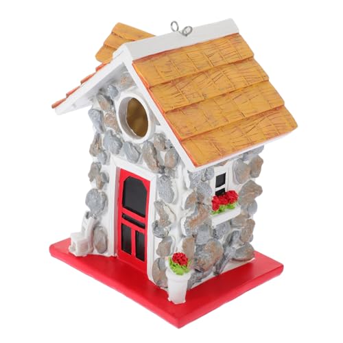 ibasenice Robustes Resin Vogelhaus zum Aufhängen Wetterbeständig Langlebig Dekoratives Garten Nistkästchen für Wildvögel Installieren für Terrasse und Hinterhof ibasenice Robustes Resin Vogelhaus zum Aufhängen Wetterbeständig Langlebig Dekoratives Garten Nistkästchen für Wildvögel Installieren für Terrasse und Hinterhof von ibasenice