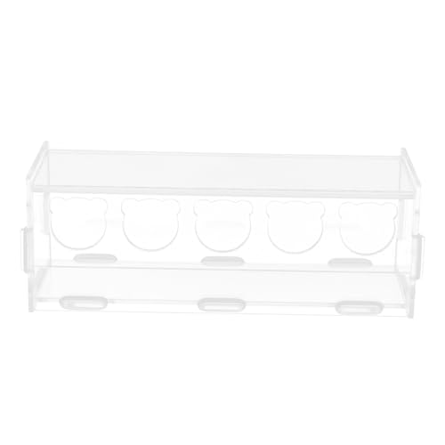ibasenice Rutin Hühnerkörner Fütterungsbox aus Transparente Futter und Wasserschale für Hamster Kanarienvögel und Andere Kleintiere Hygienisch zu Reinigen und Bequem von ibasenice